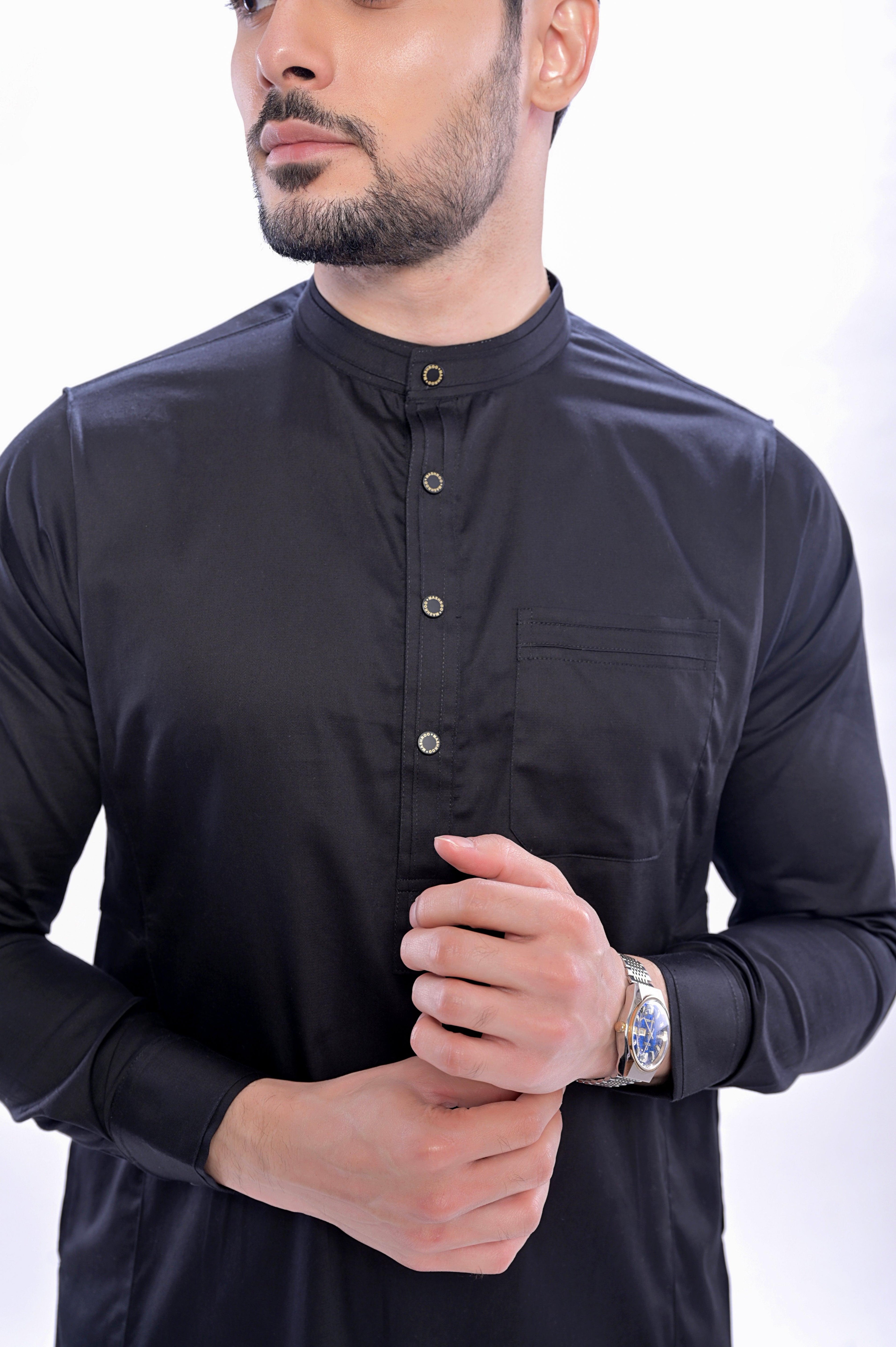 Terfi Black Kali Kurta Men - Mashroo