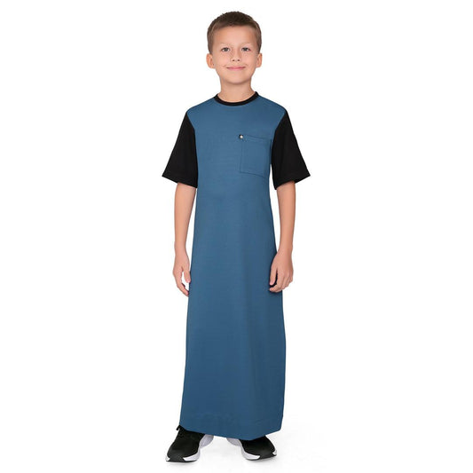 Mullido Blue Over size Thobe for Kids - Mashroo