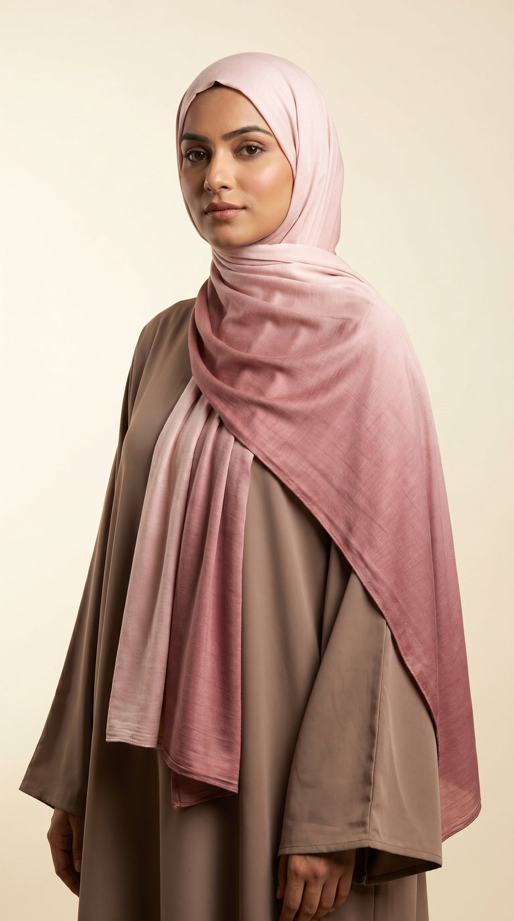 Premium Ombre Modal Hijab | Dusky Rose
