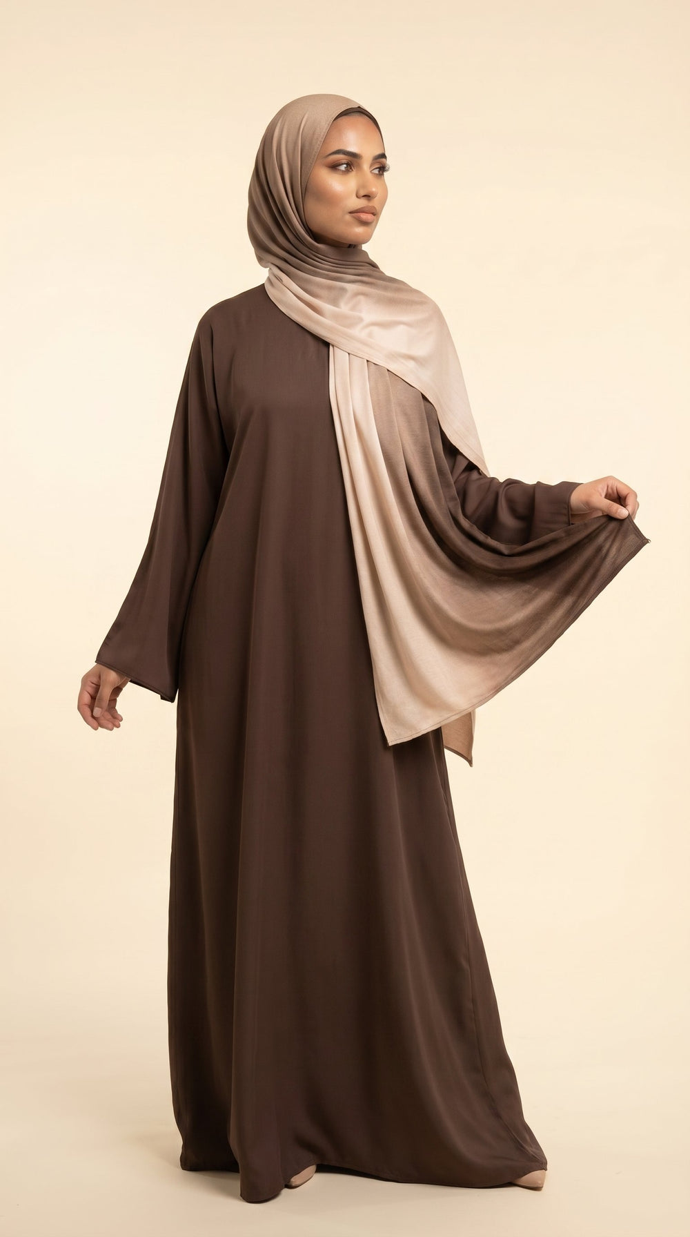 Premium Ombre Modal Hijab | Sand Beige