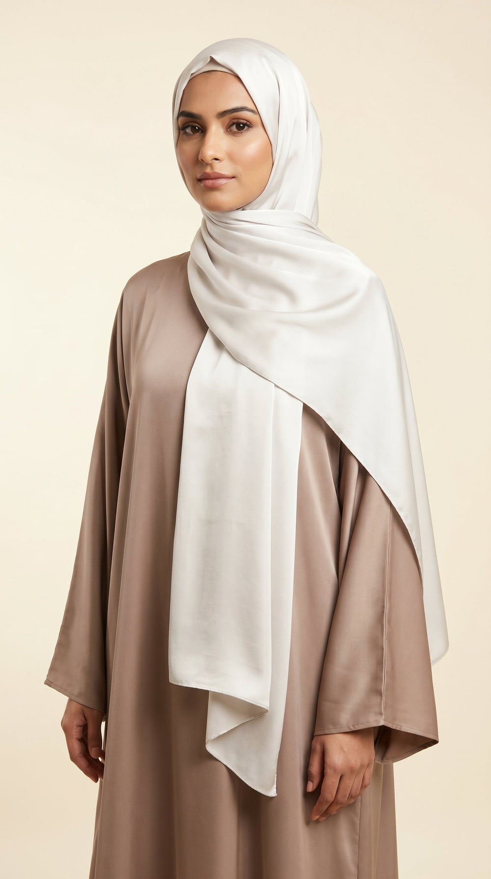 Premium Satin Hijab | Pearl White