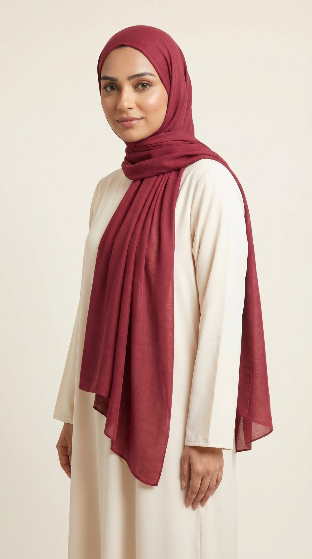 Premium Modal Rayon Hijab | Berry Rose