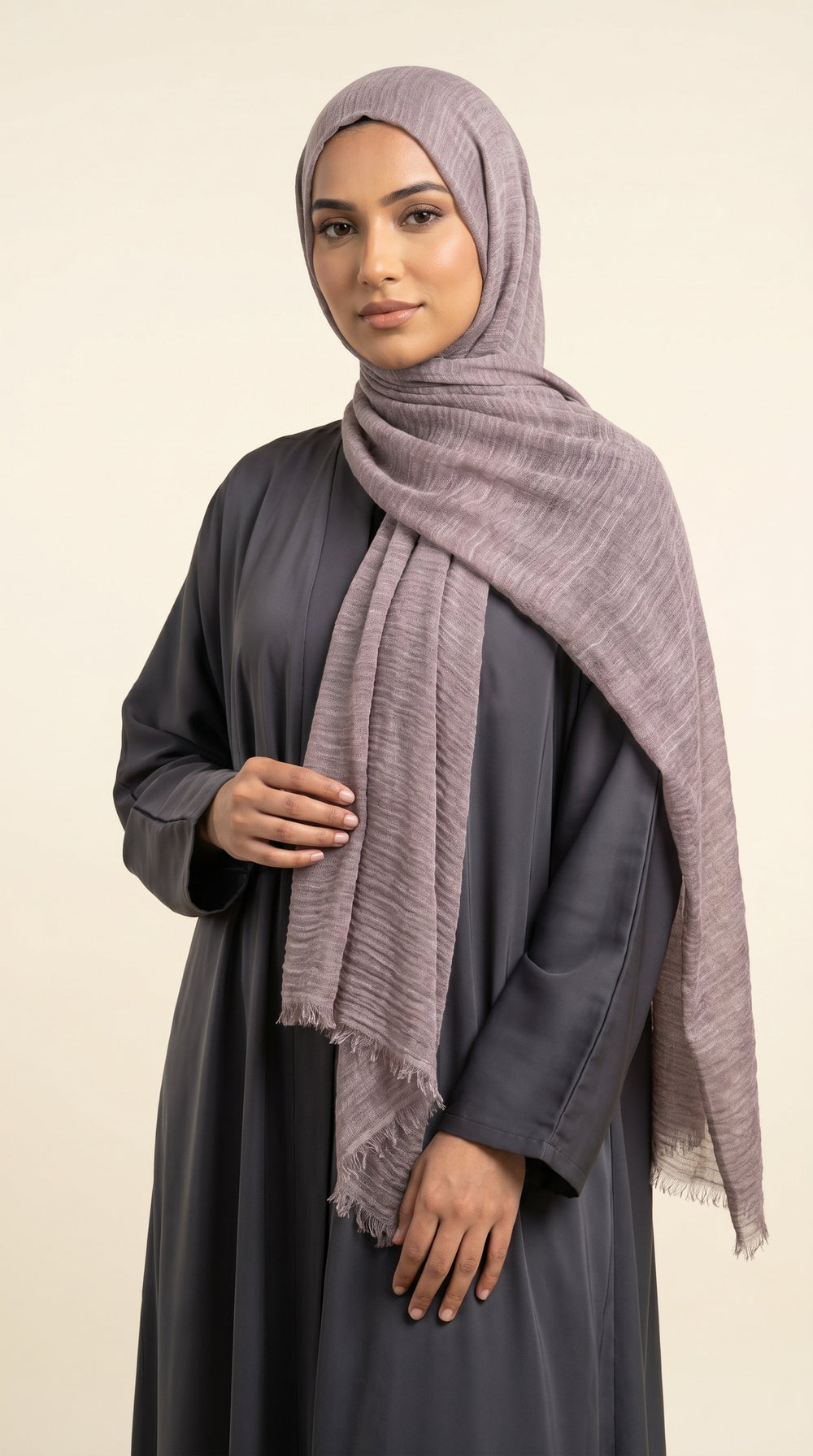 Premium Crinkle Modal Hijab | Dusty Lilac