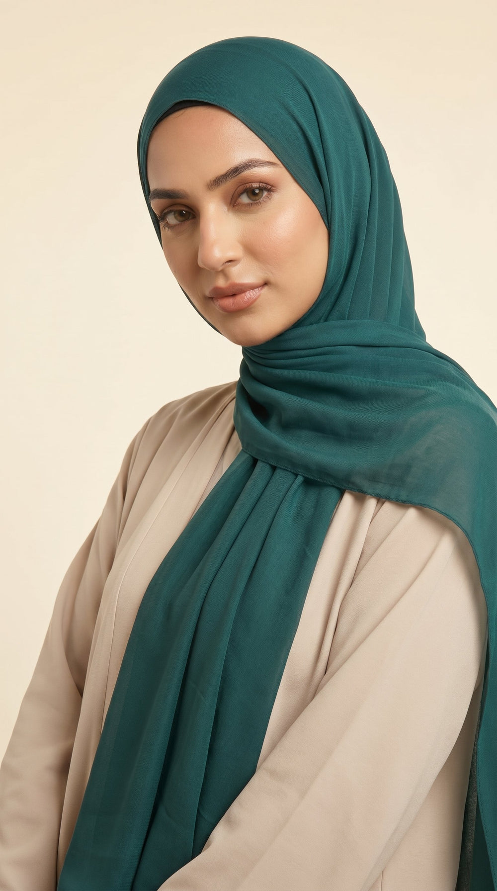 Premium Modal Rayon Hijab | Emerald Teal