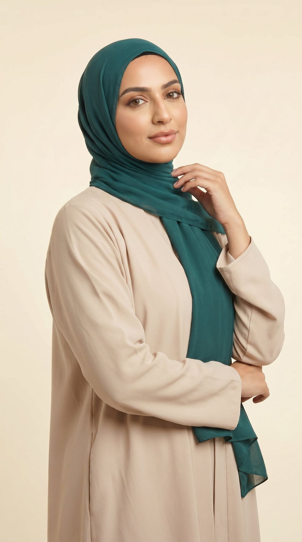 Premium Modal Rayon Hijab | Emerald Teal