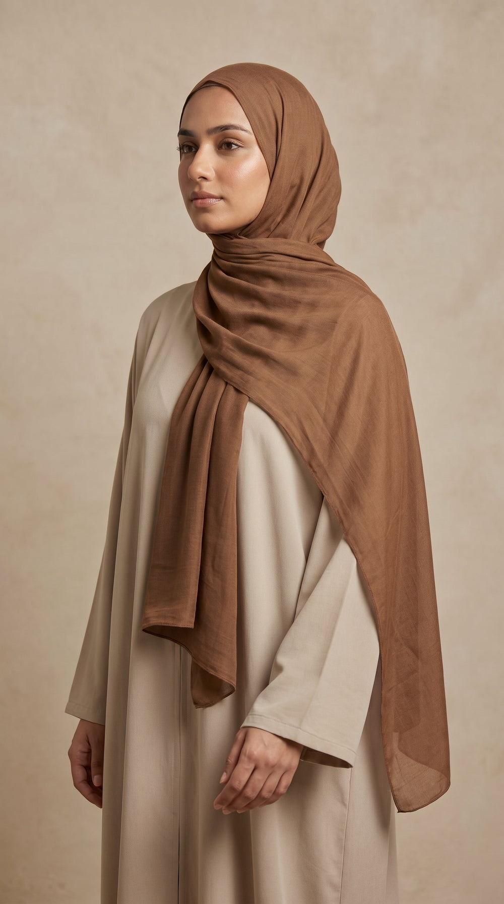 Premium Modal Rayon Hijab | Cinnamon Brown
