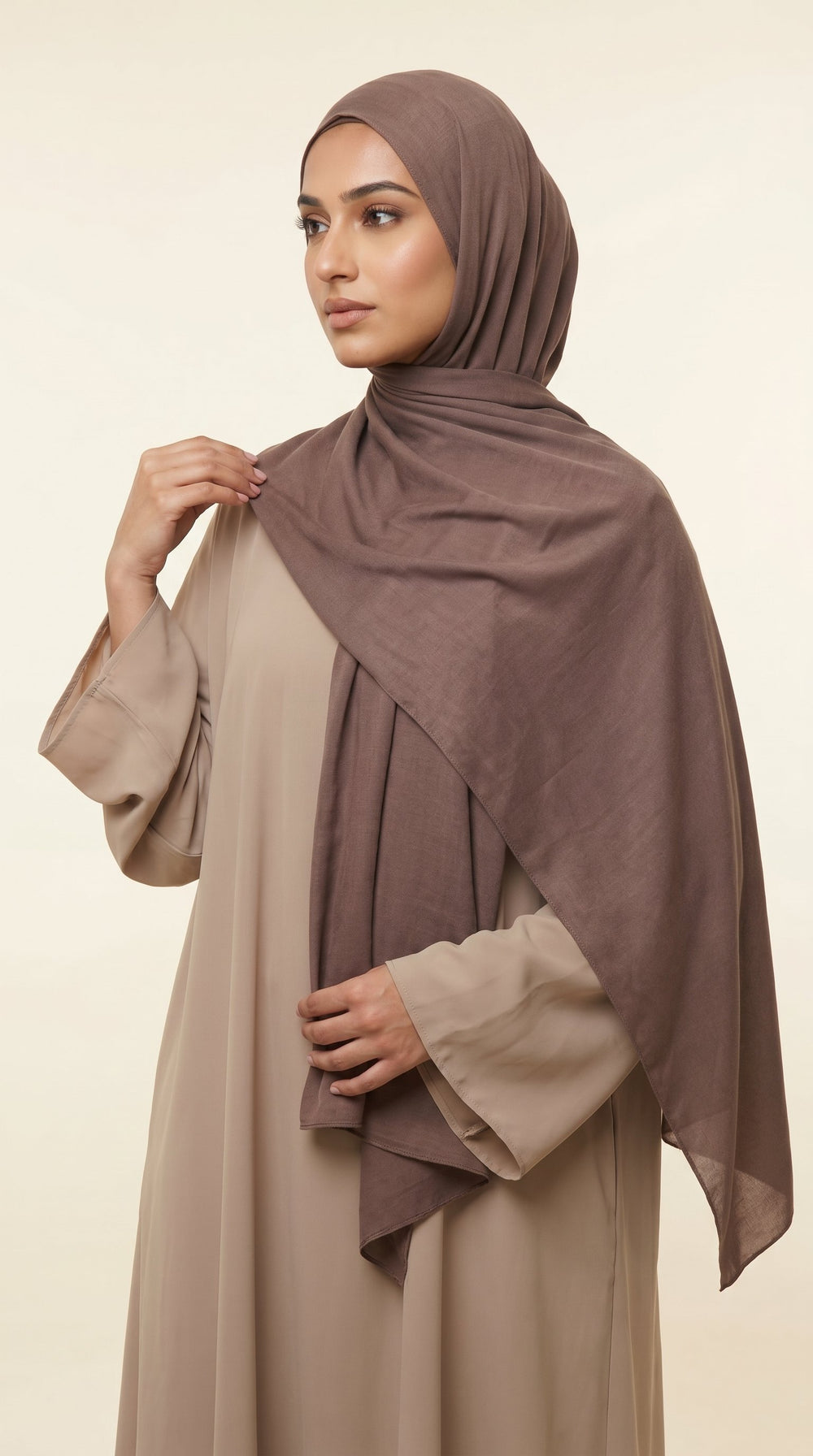 Premium Modal Rayon Hijab | Mocha Taupe