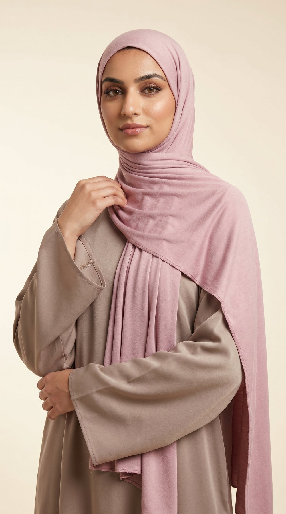 Premium Bamboo Jersey Hijab | Dusty Rose