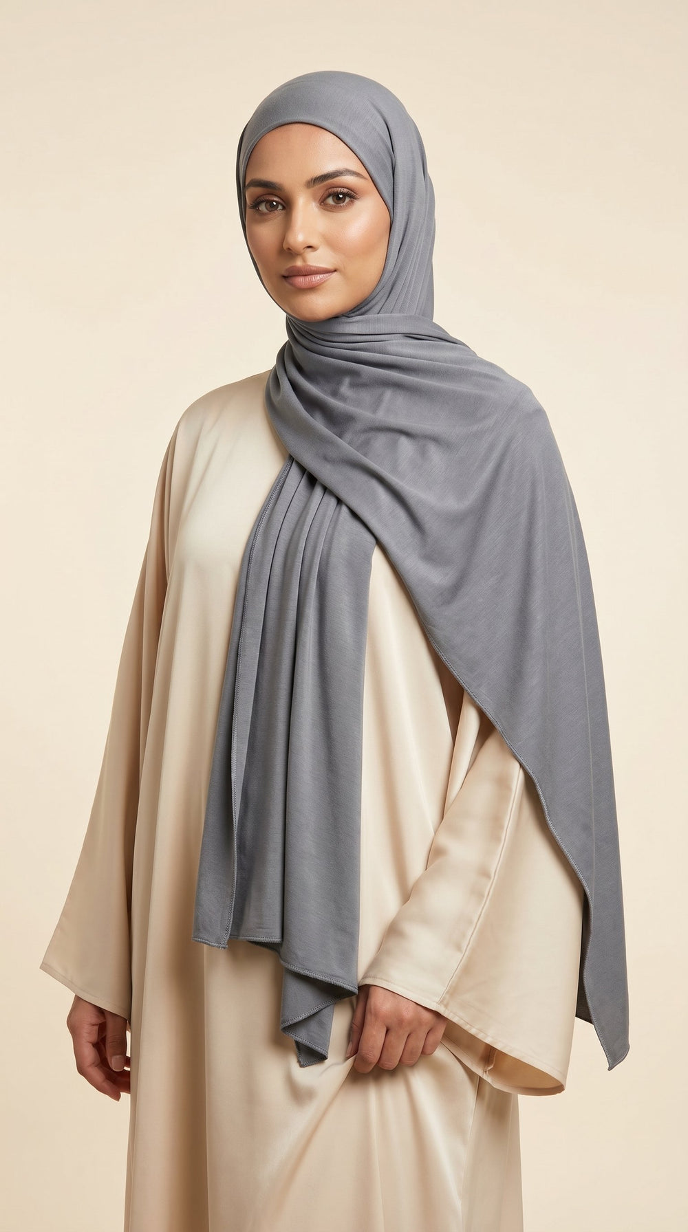 Premium Bamboo Jersey Hijab | Dove Grey