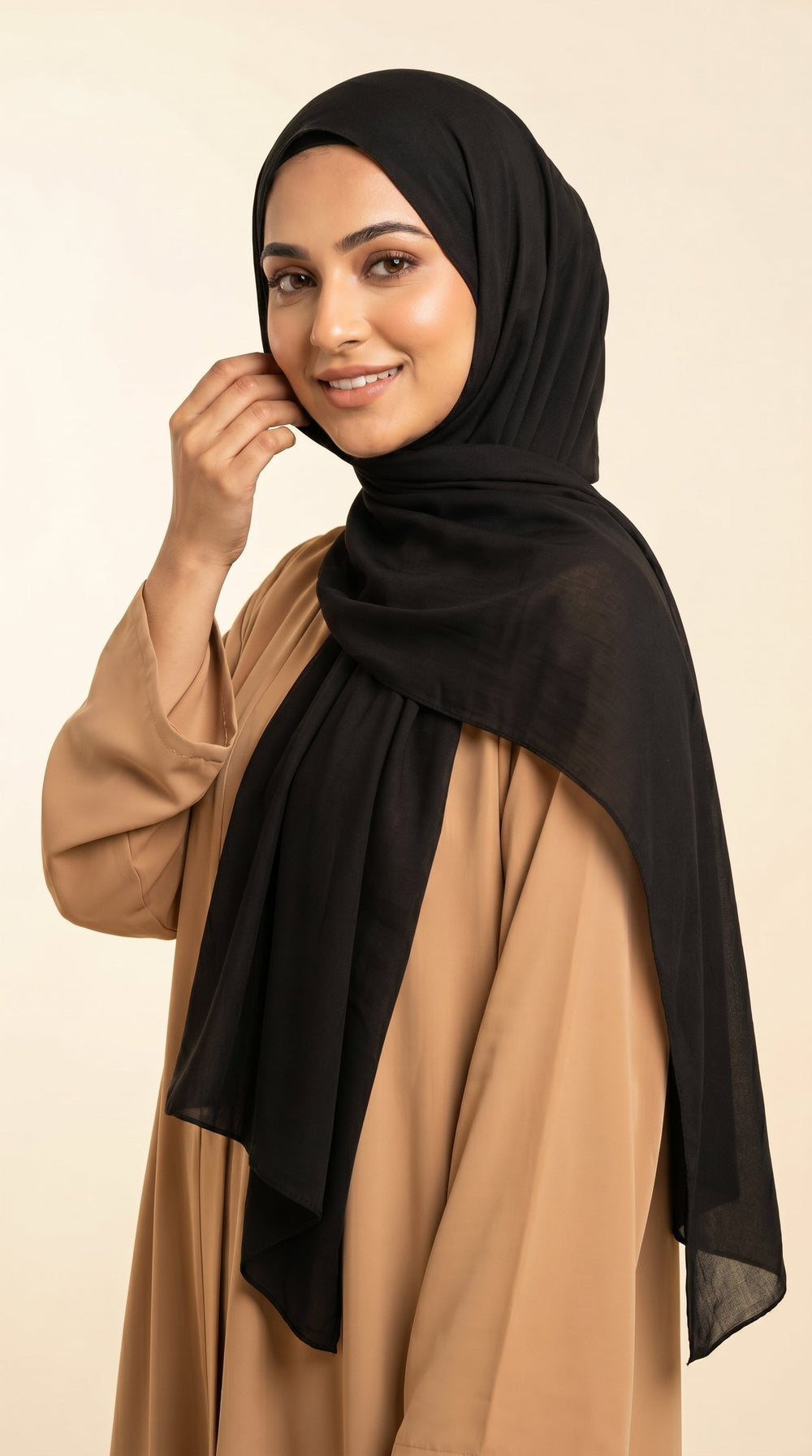 Premium Modal Rayon Hijab | Jet Black
