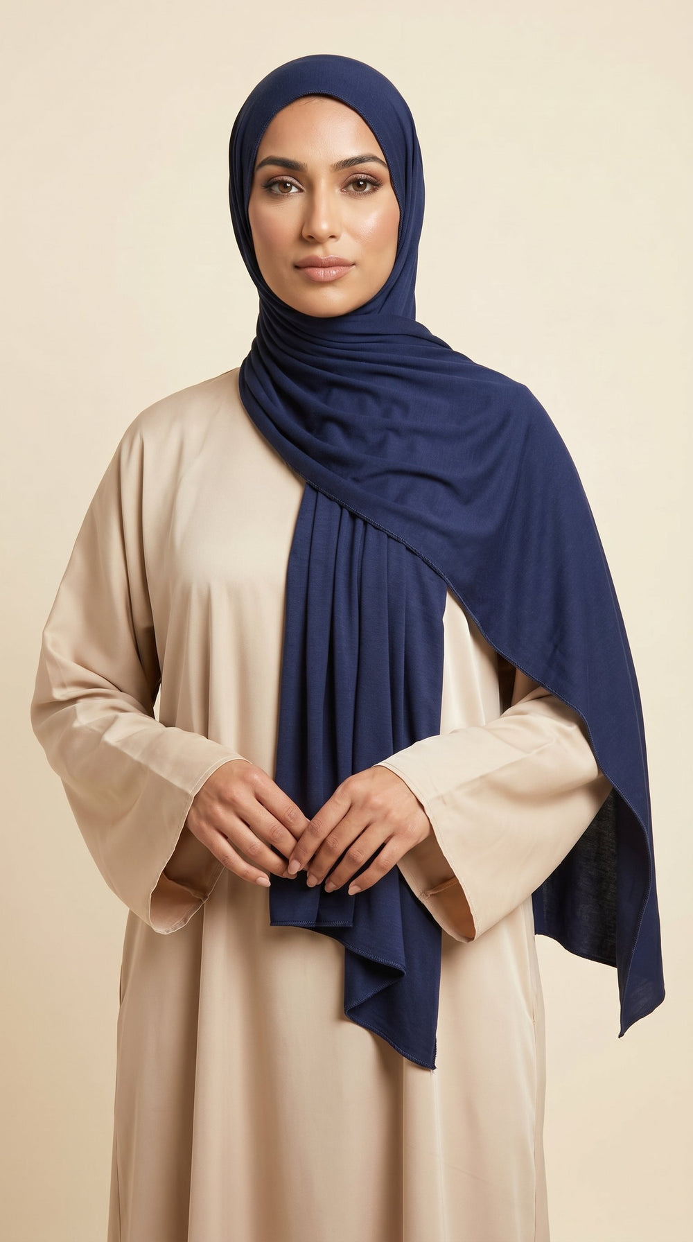Premium Bamboo Jersey Hijab | Navy Blue