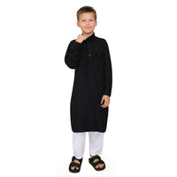 Oday Black Pathani Suit for Boys - Mashroo