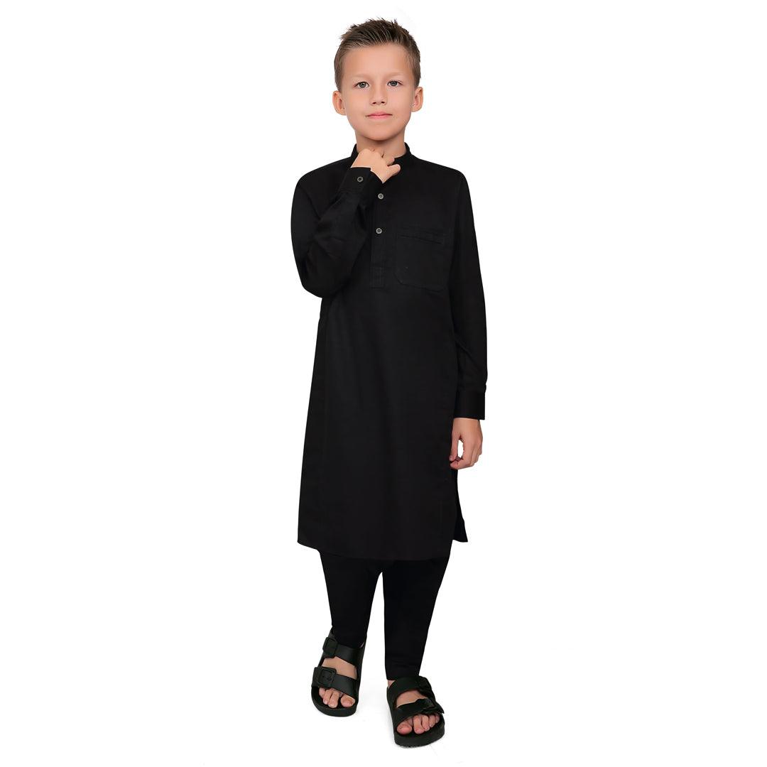 Terfi Black Kali Kurta for Kids - Mashroo