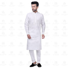 Yuksek Floral Kurta Set Men White - Mashroo