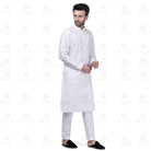 Yuksek Floral Kurta Set Men White - Mashroo