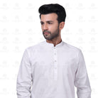 Yuksek Floral Kurta Set Men White - Mashroo