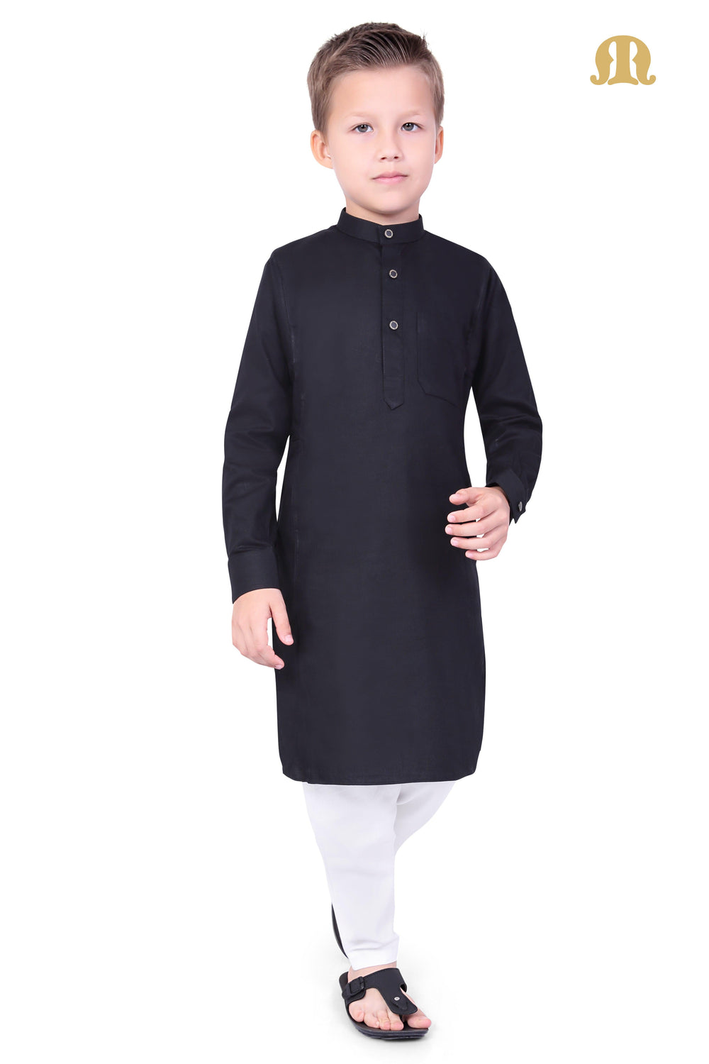 Black Kali Kurta for Kids - Mashroo