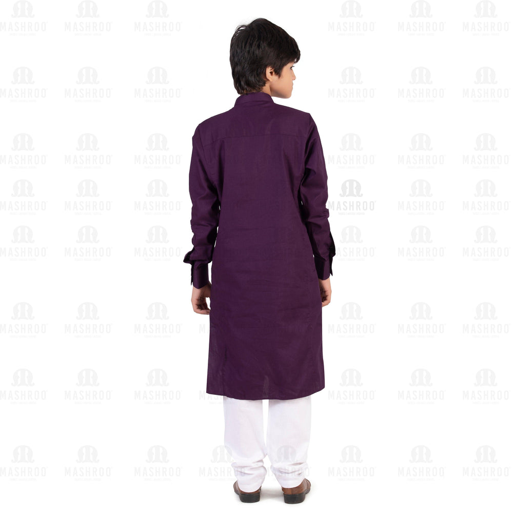 Purple Kali Kurta for Boys - Mashroo