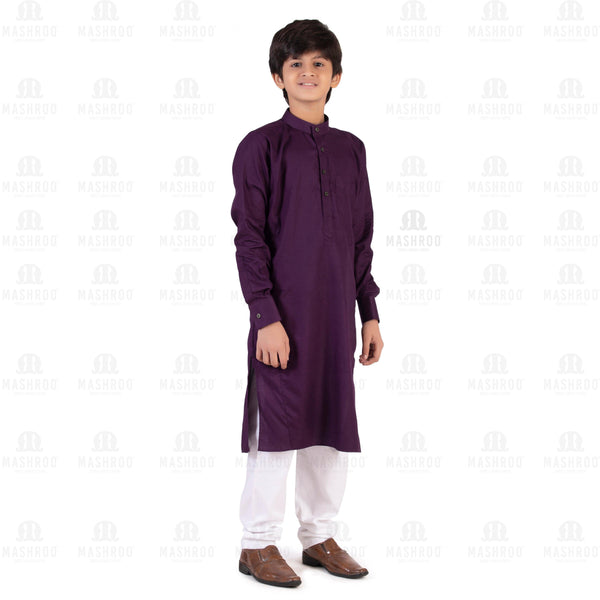 Purple Kali Kurta for Kids - Mashroo