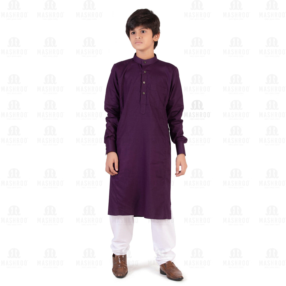 Purple Kali Kurta for Kids - Mashroo
