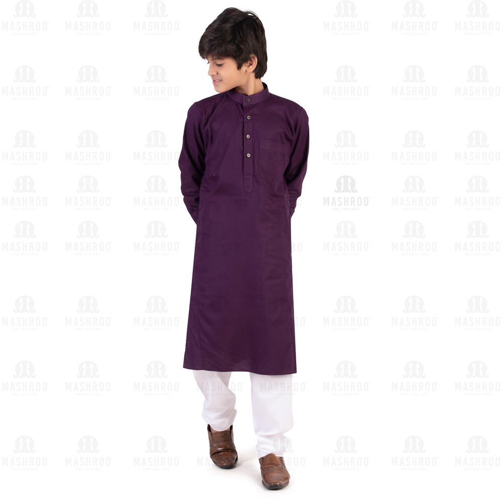 Purple Kali Kurta for Kids - Mashroo