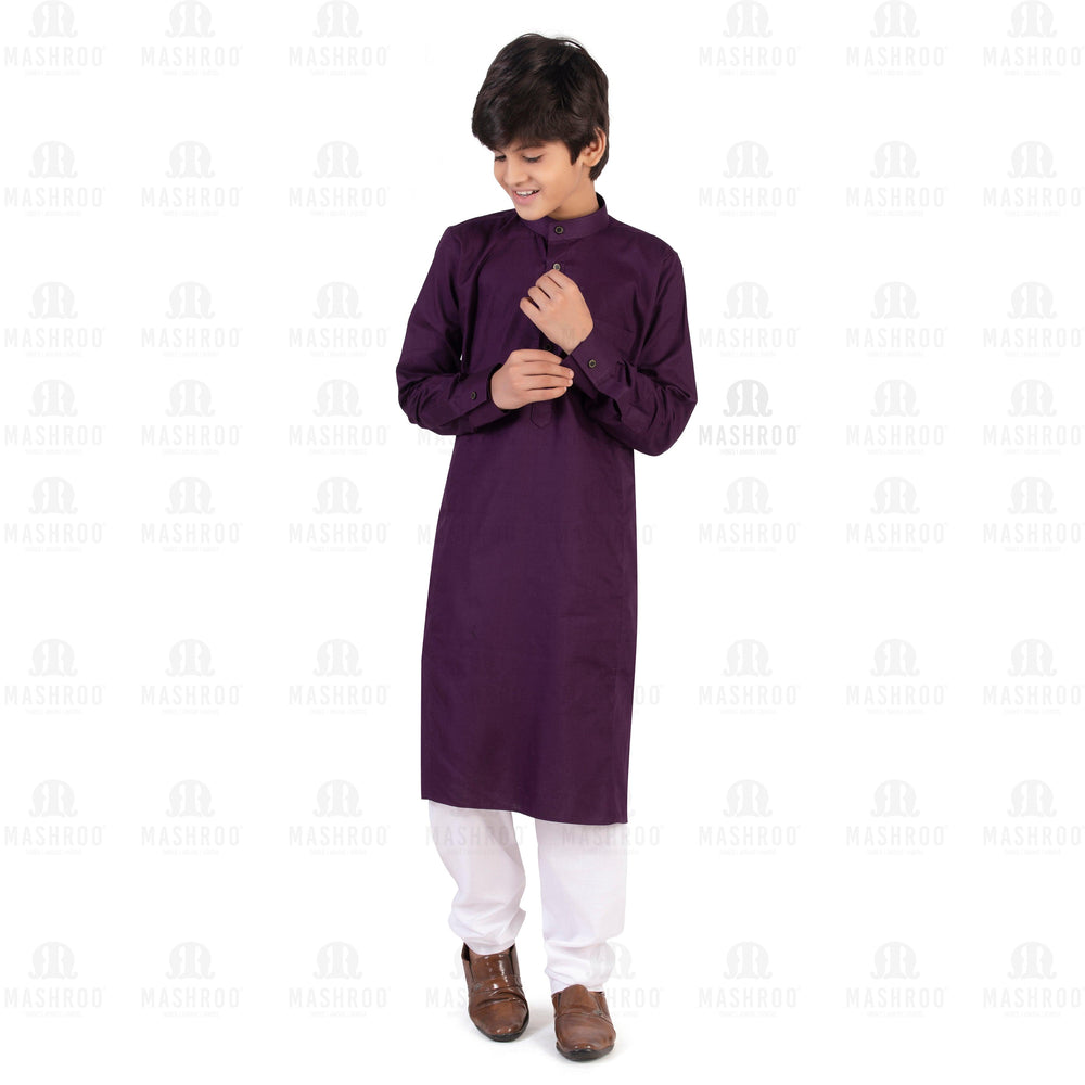 Purple Kali Kurta for Kids - Mashroo