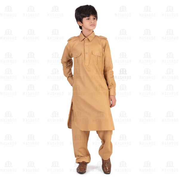 Gold Pathani Suit for Boys