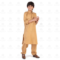 Gold Pathani Suit for Boys - Mashroo