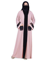 Dual Pocket Shimmer Abaya (Multiple Colors) - Mashroo
