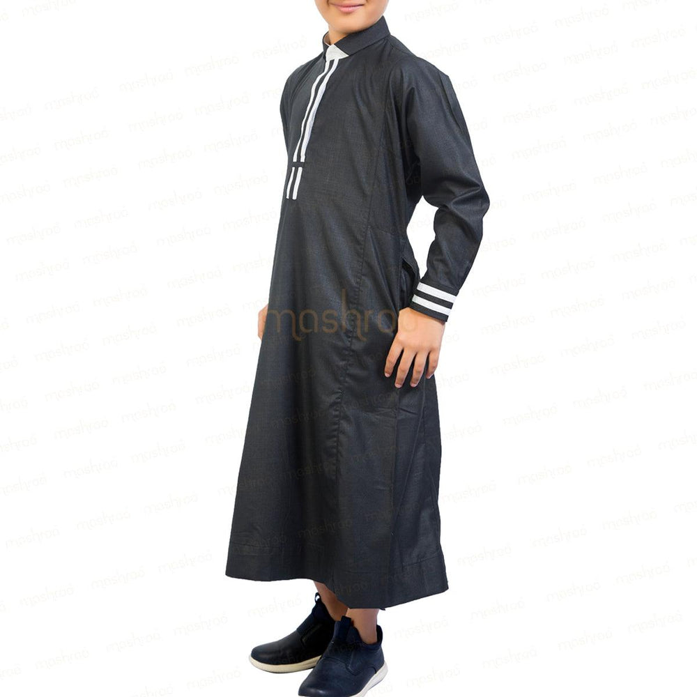 Black Tux Thobe for Kids - Mashroo