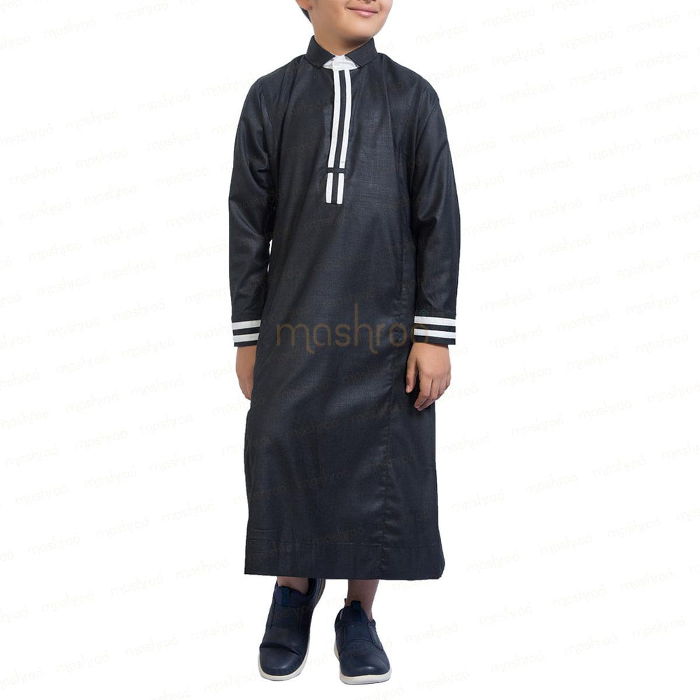 Black Tux Thobe for Kids - Mashroo