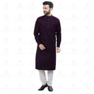 Purple Kali Kurta Set For Men - Mashroo