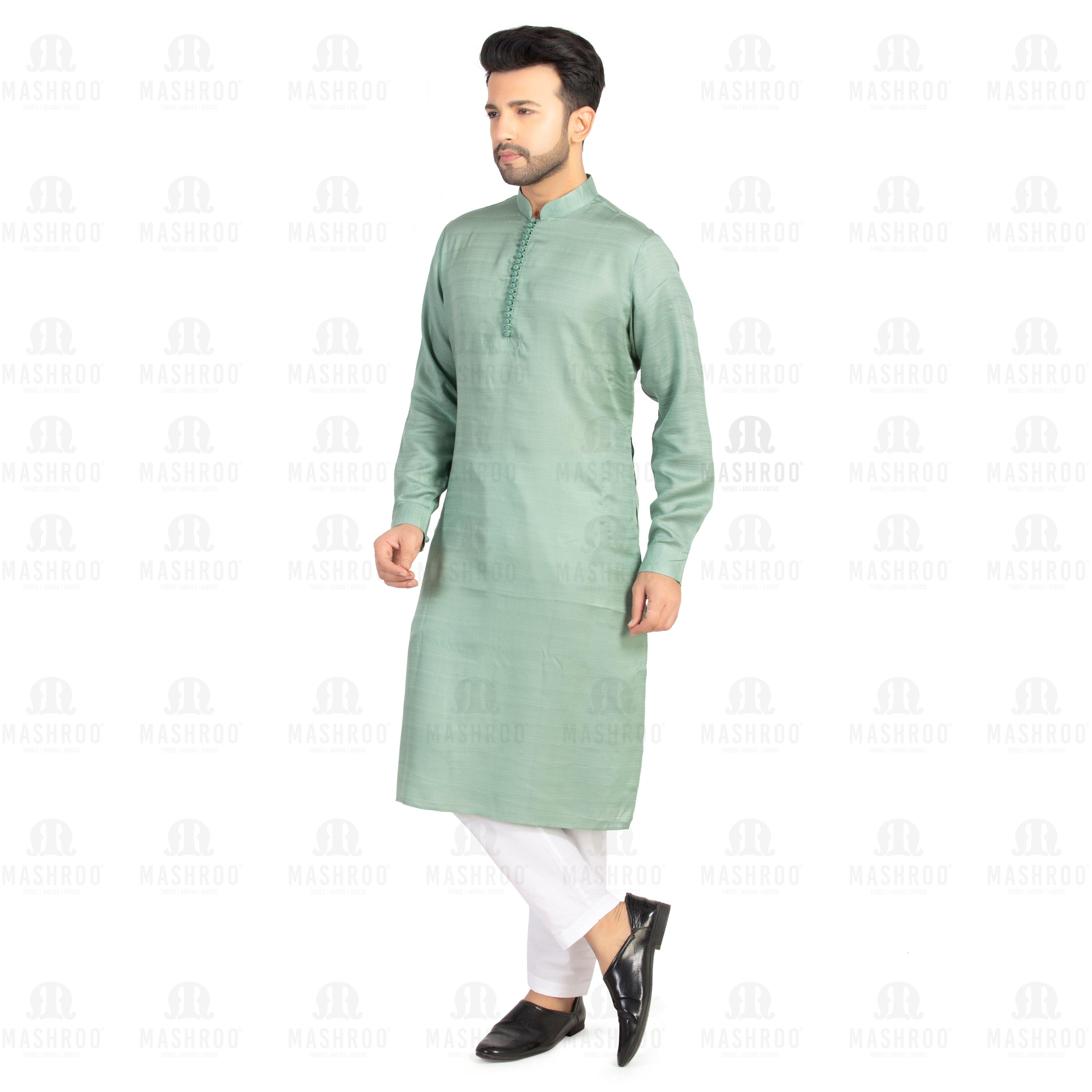 Decoris Green Kurta Set for Men - Mashroo