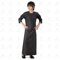 Black Aplos Omani Thobe for Boys