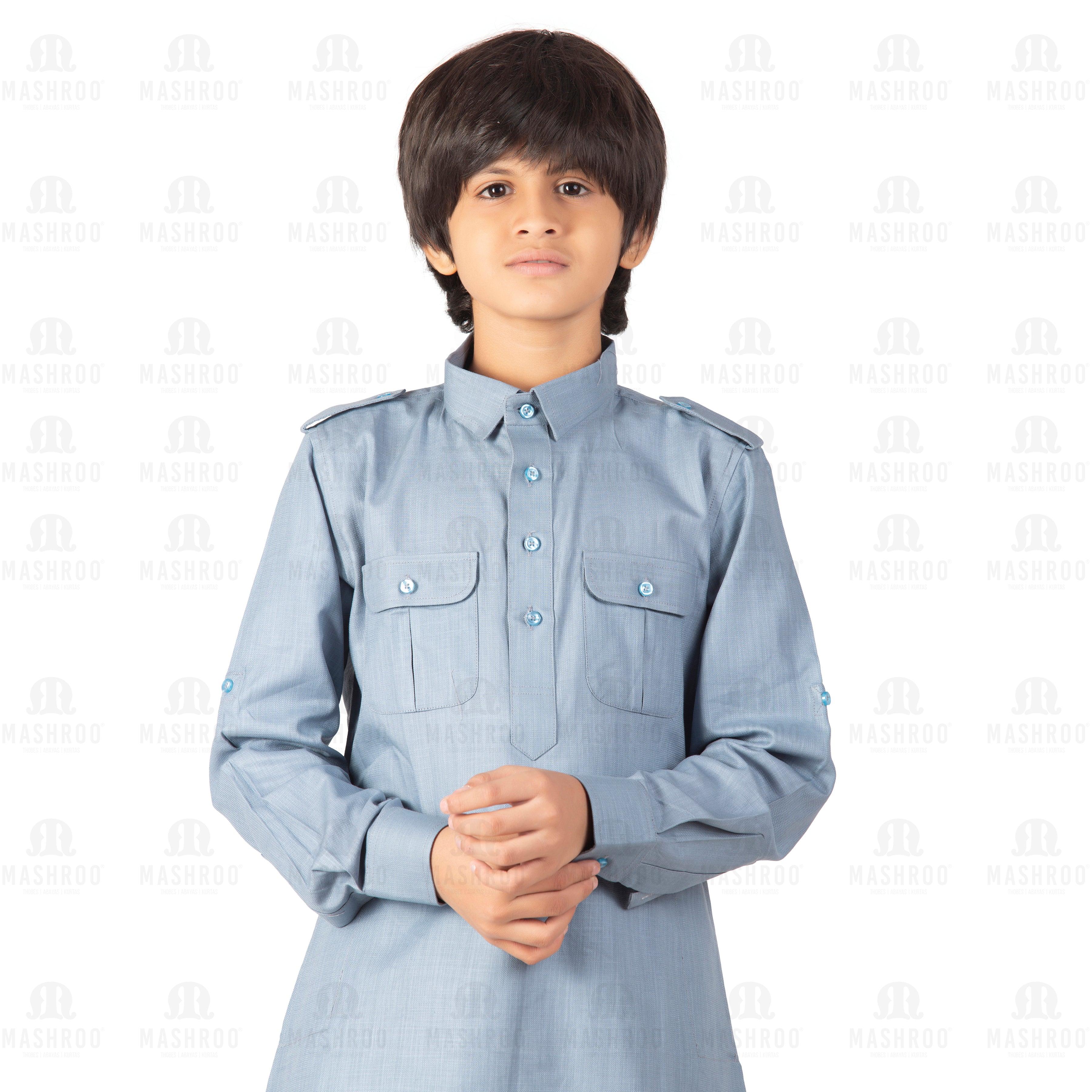 Powder Blue Pathani Suit for Kids