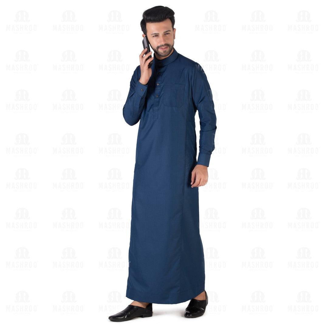 Unicus Navy Blue Thobe for Men - Mashroo