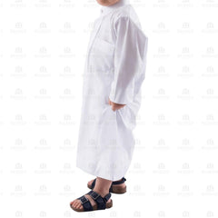 White Lulu Thobe for Kids - Mashroo