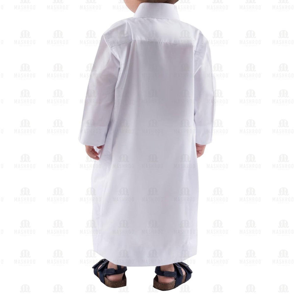 White Lulu Thobe for Kids - Mashroo