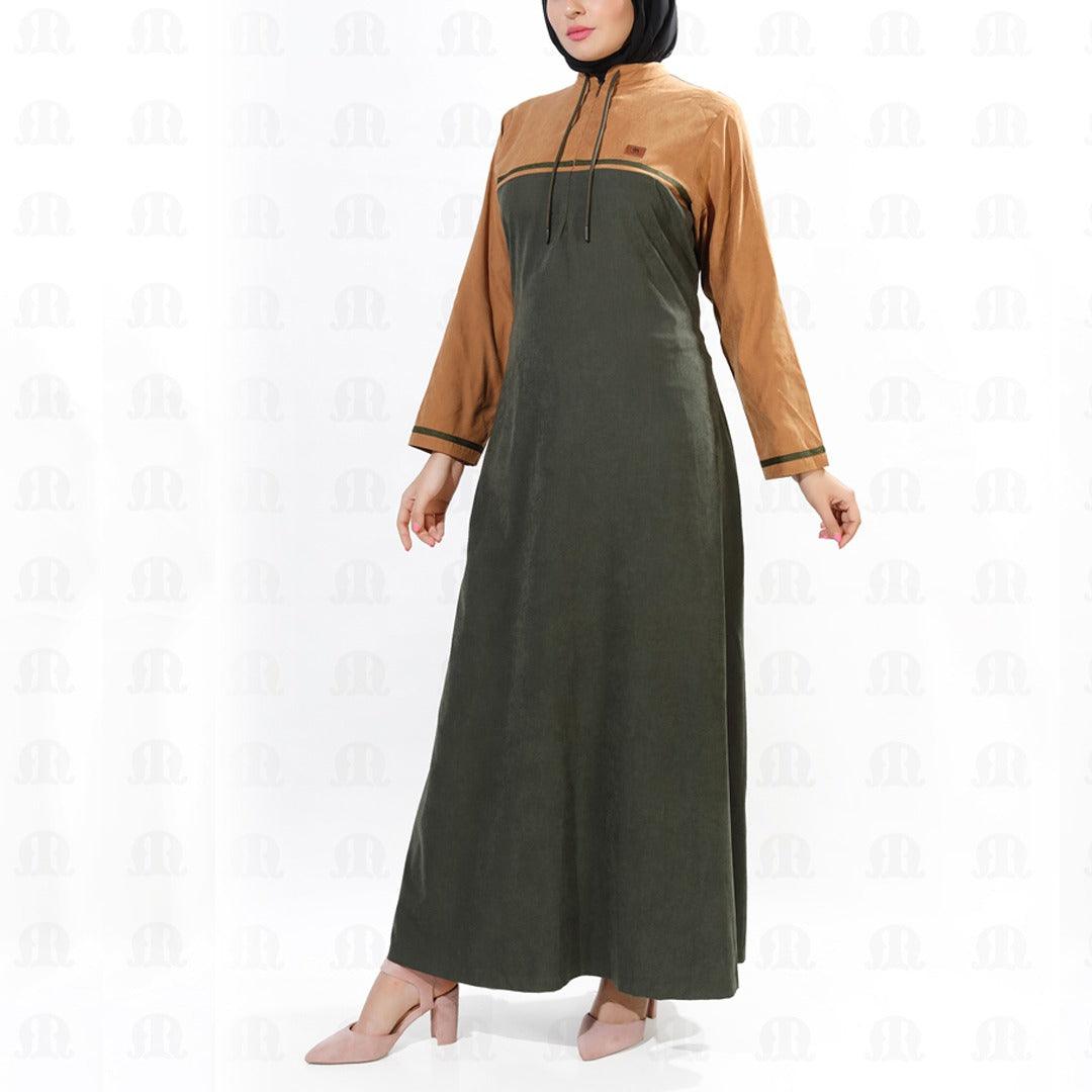 Sportlich Brown Abaya for Women - Mashroo