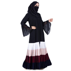 Treble Bottom Roseate Abaya for Women - Mashroo