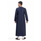Navy Blue Aplos Omani Thobe For Men - Mashroo