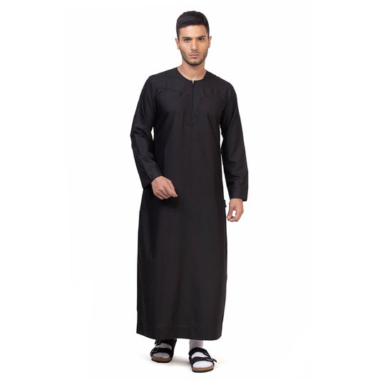 New Black Aplos Omani Thobe for Men