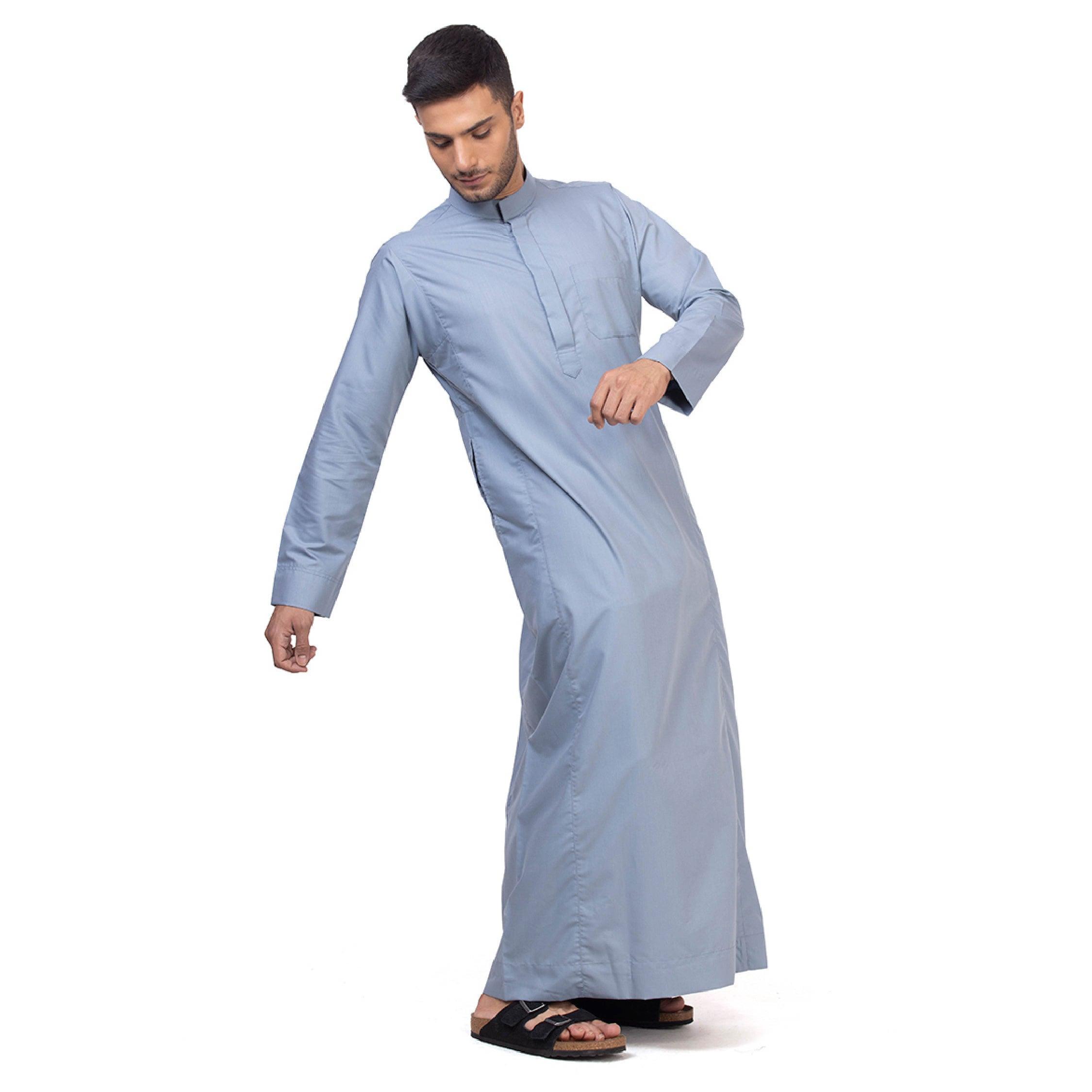 Aplos Saudi 2.0 Powder Blue Thobe for Men - Mashroo