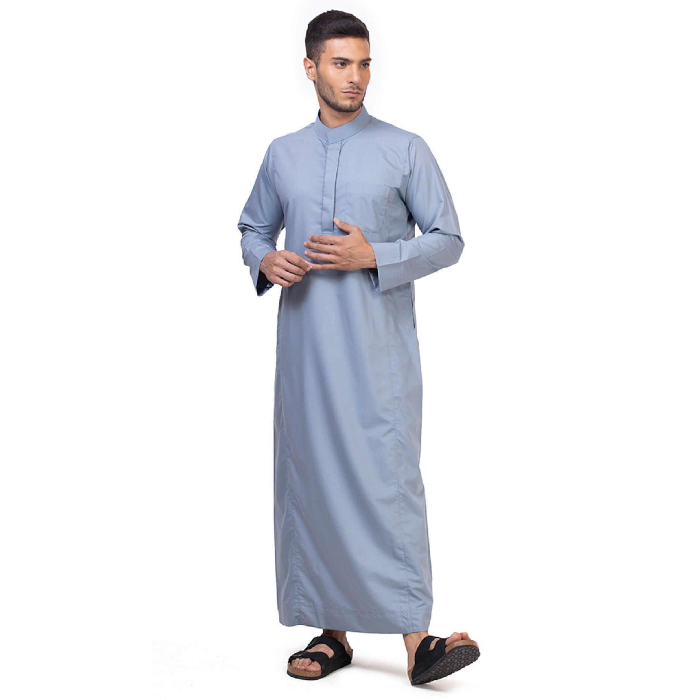 Aplos Saudi 2.0 Powder Blue Thobe for Men - Mashroo