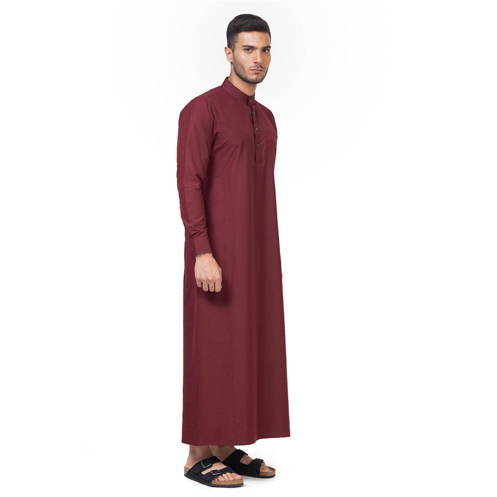 Unicus Maroon Thobe for Men - Mashroo