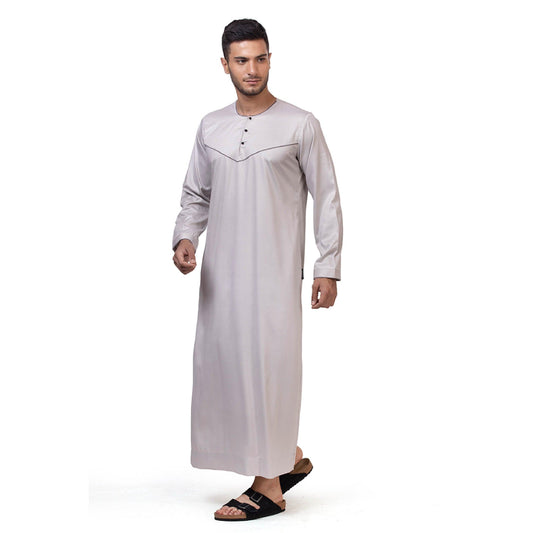 Beige Naziq Emirati Thobe for Men - Mashroo
