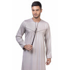 Beige Naziq Emirati Thobe for Men - Mashroo