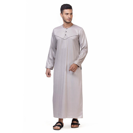 Beige Naziq Emirati Thobe for Men - Mashroo