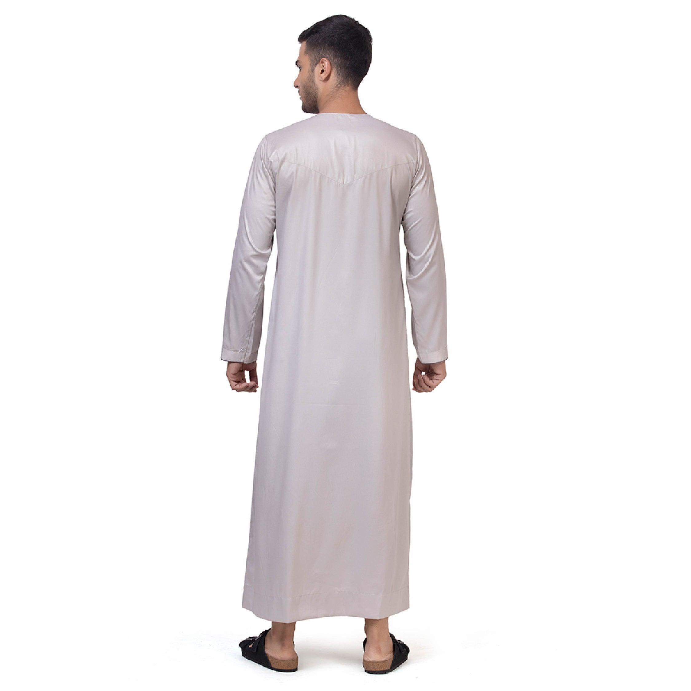 Beige Naziq Emirati Thobe for Men - Mashroo