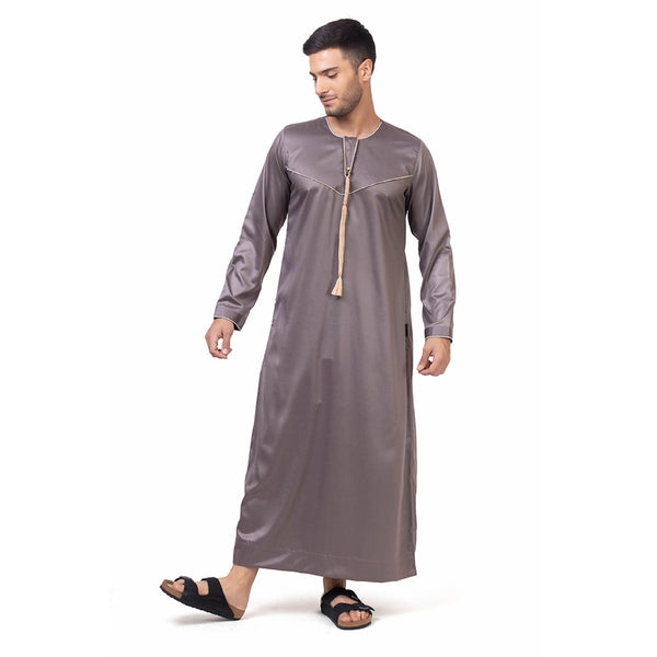 Purple Naziq Emirati Thobe for Men - Mashroo